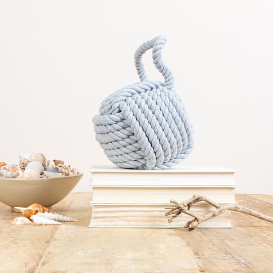 Hello Honey® 6" Gray Nautical Rope Knot Decoration